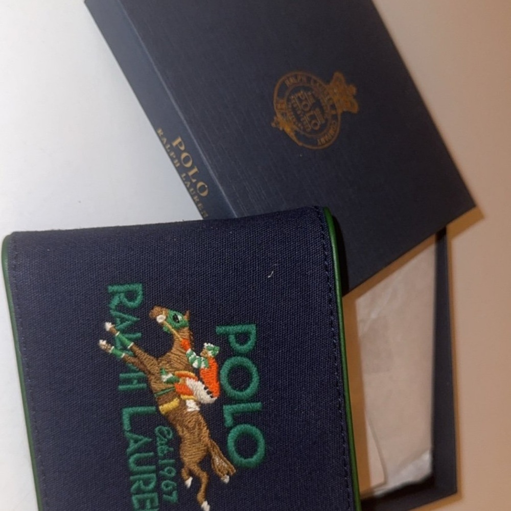 Polo by Ralph Lauren Blue and Green Key Card Holder